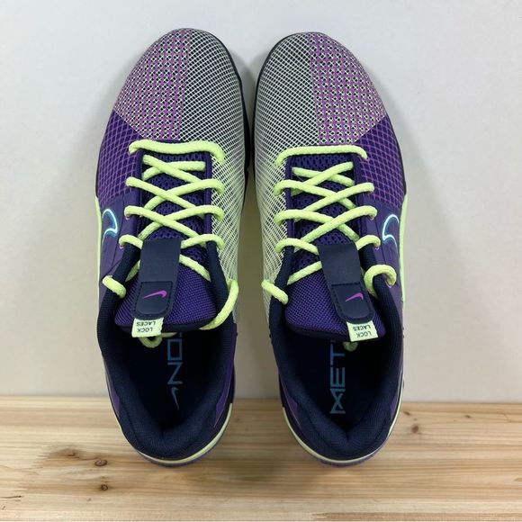 NEW Nike Metcon 8 AMP Workout Training Shoes Mens 12 Deep Purple Barely Volt - Picture 7 of 11